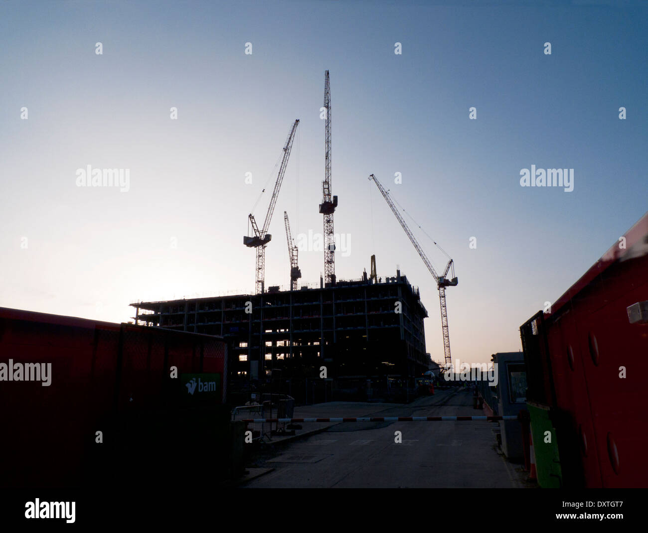 Building under construction north of UAL Central St Martins College