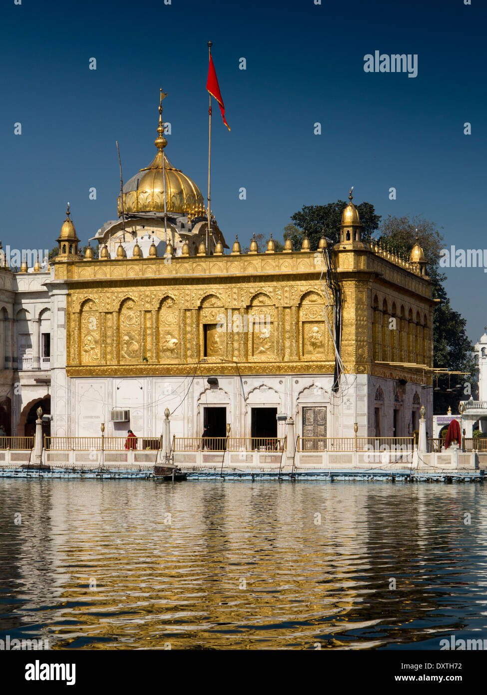 India, Punjab, Amritsar, Gole Bagh, Shree Durgiana Tirth Mandir golden Hindu Temple Stock Photo