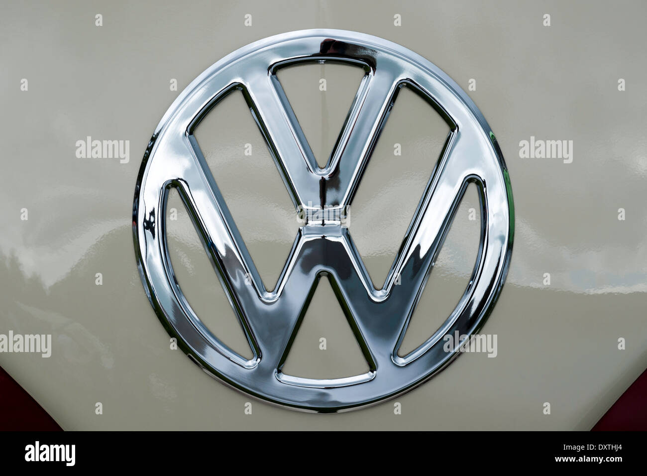 Volkswagen Van chromed Badge.. Stock Photo