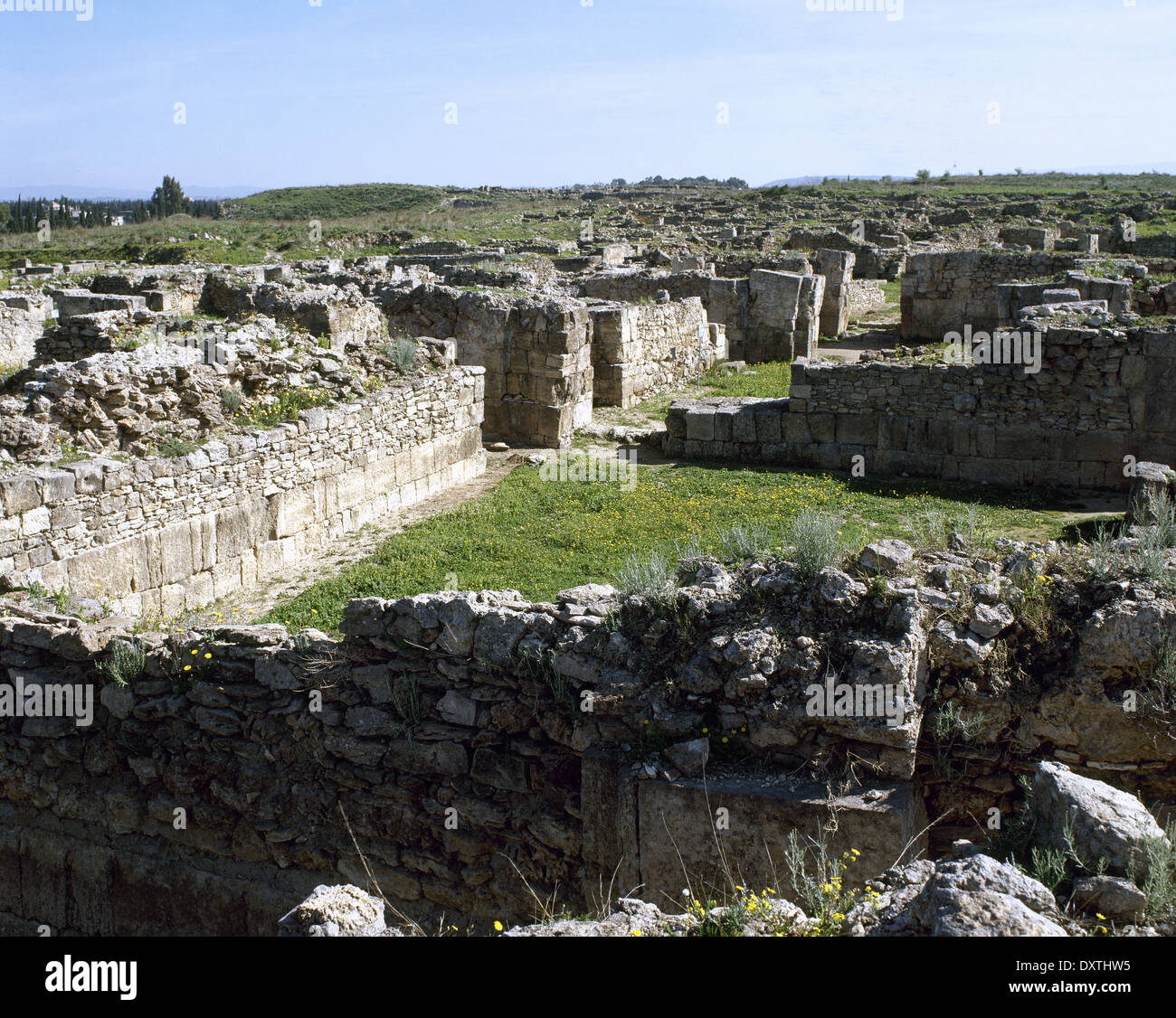 Syria. Ugarit (Ras Shamra). Ancient port city. Remains. Stock Photo