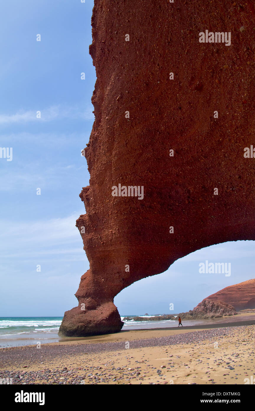 Huge arches on the North African coast. Morocco. Stock Photo