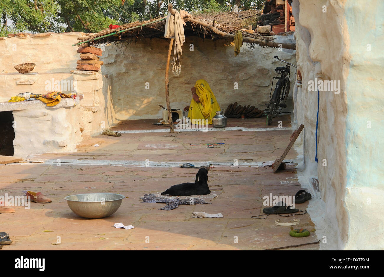 backyard in a city named Karauli in India Stock Photo