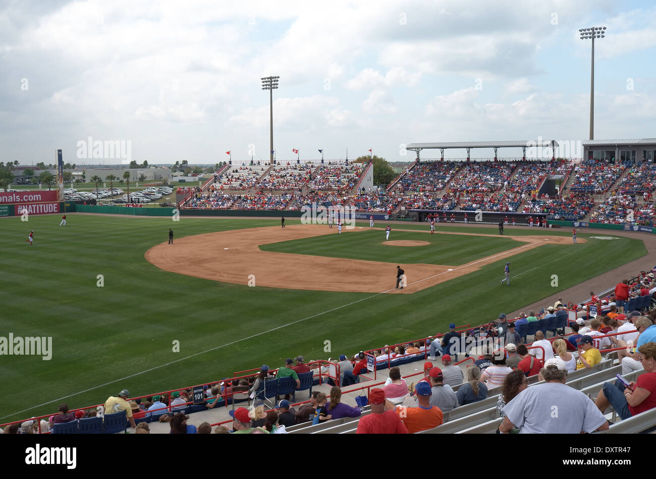 Spring training baseball game at Space Coast Stadium in Viera Beach