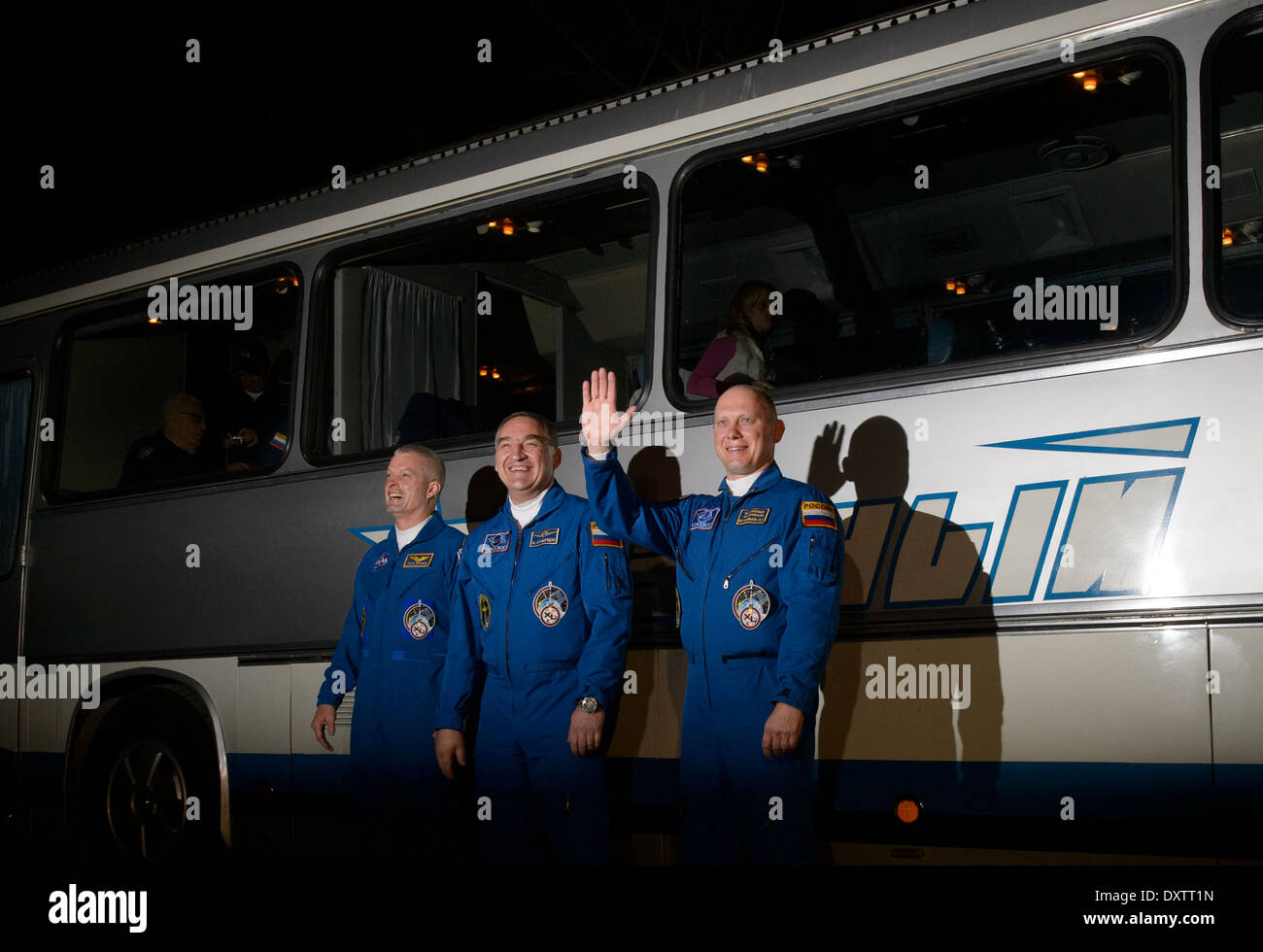 Expedition 39 Crew Walkout Stock Photo