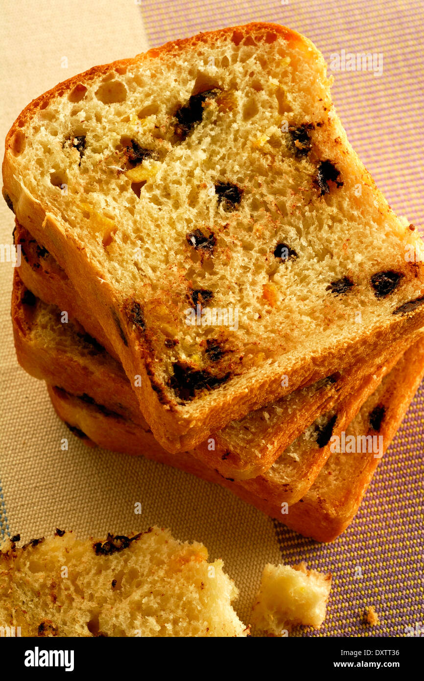 Brioche-style chocolate chip bread Stock Photo