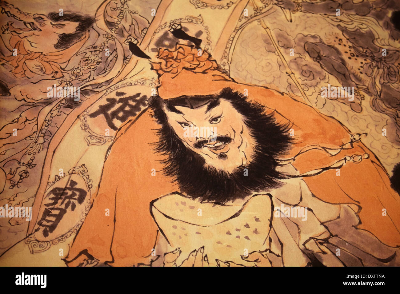 Chinese mural painting in taoist hi-res stock photography and images ...