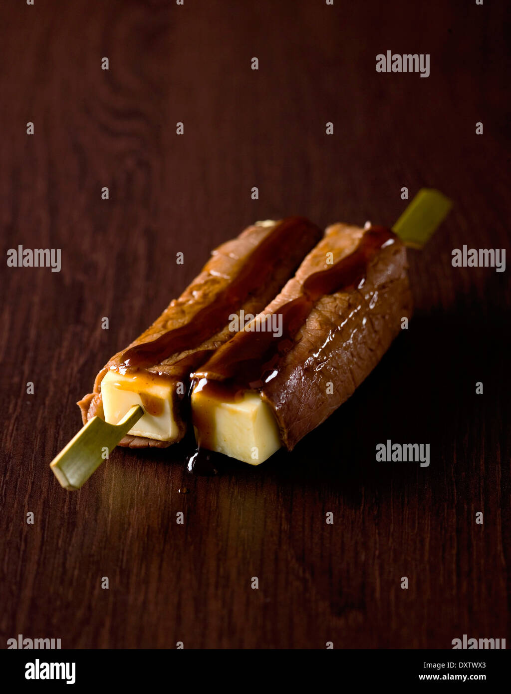 Beef and cheese Yakitori Stock Photo Alamy