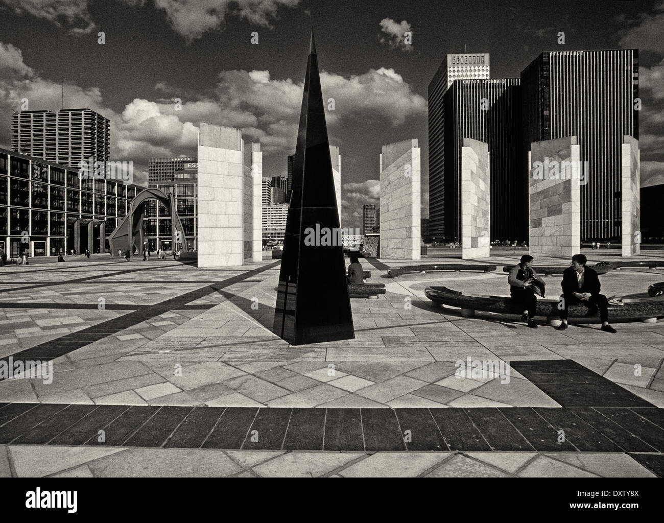 La Défense business area in Paris, 1984 Stock Photo
