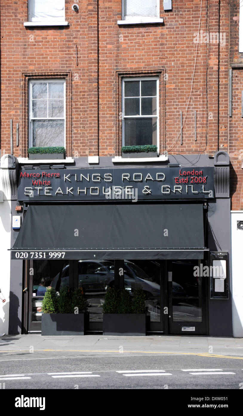 The Marco Pierre White Kings Road Steakhouse and Grill restaurant in Chelsea London UK Stock Photo