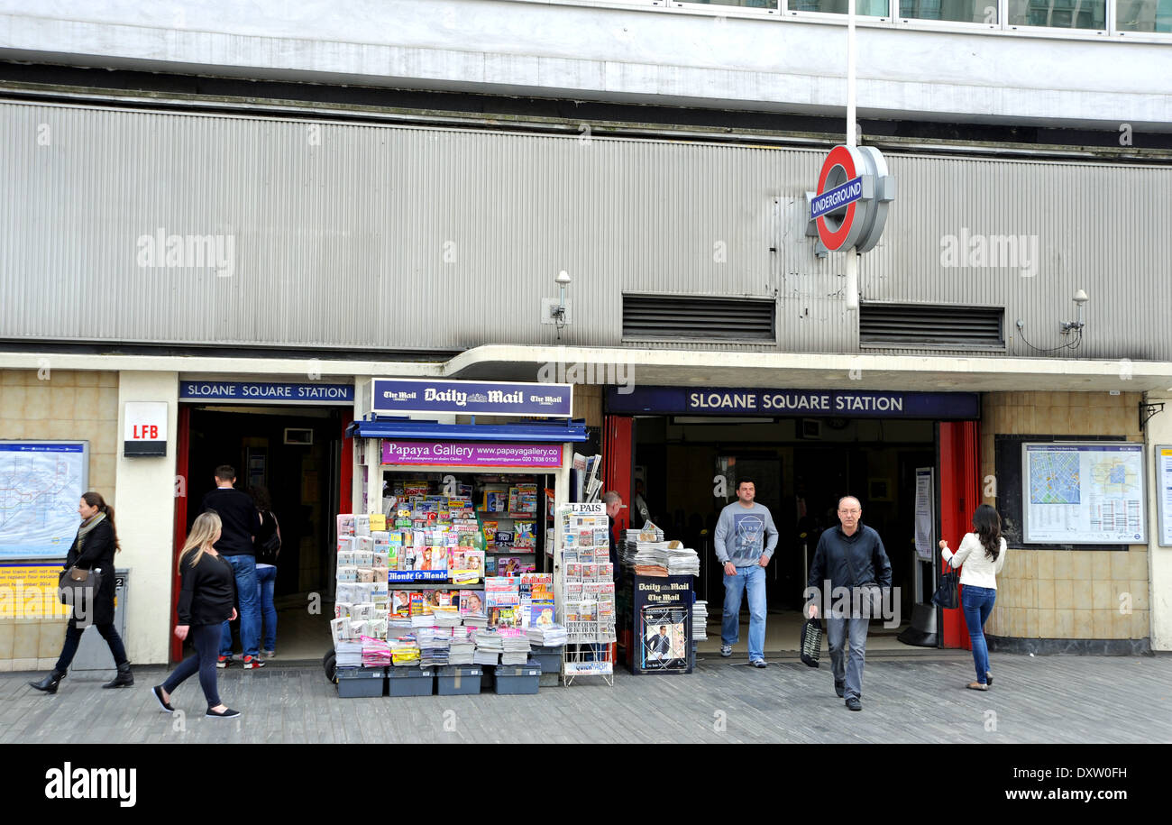 Sloane Square Tube Station in Borough of Kensington and Chelsea London UK Stock Photo