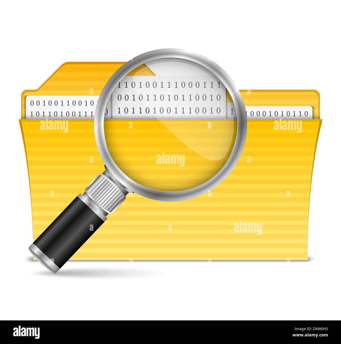 Folder search magnifying glass hi-res stock photography and images - Alamy