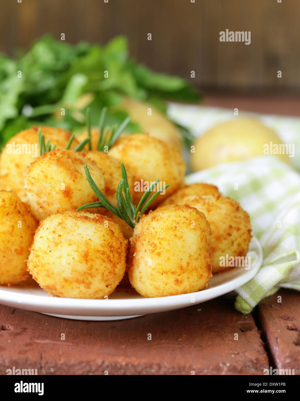 Cheese Balls with French Fries and Sauce Stock Image - Image of tasty,  snack: 180112499