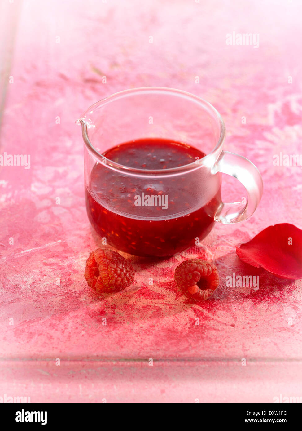 Mayson's Raspberry Puree Raspberry sauce jug hi-res stock photography and images - Alamy