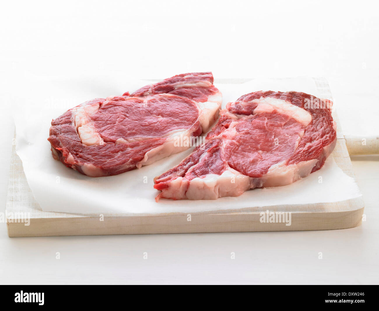 Raw beef entrecote Stock Photo Alamy