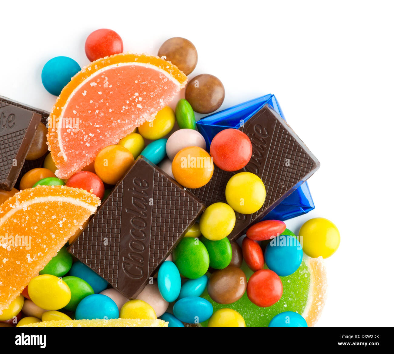 Sweet white chocolate candies hi-res stock photography and images - Alamy