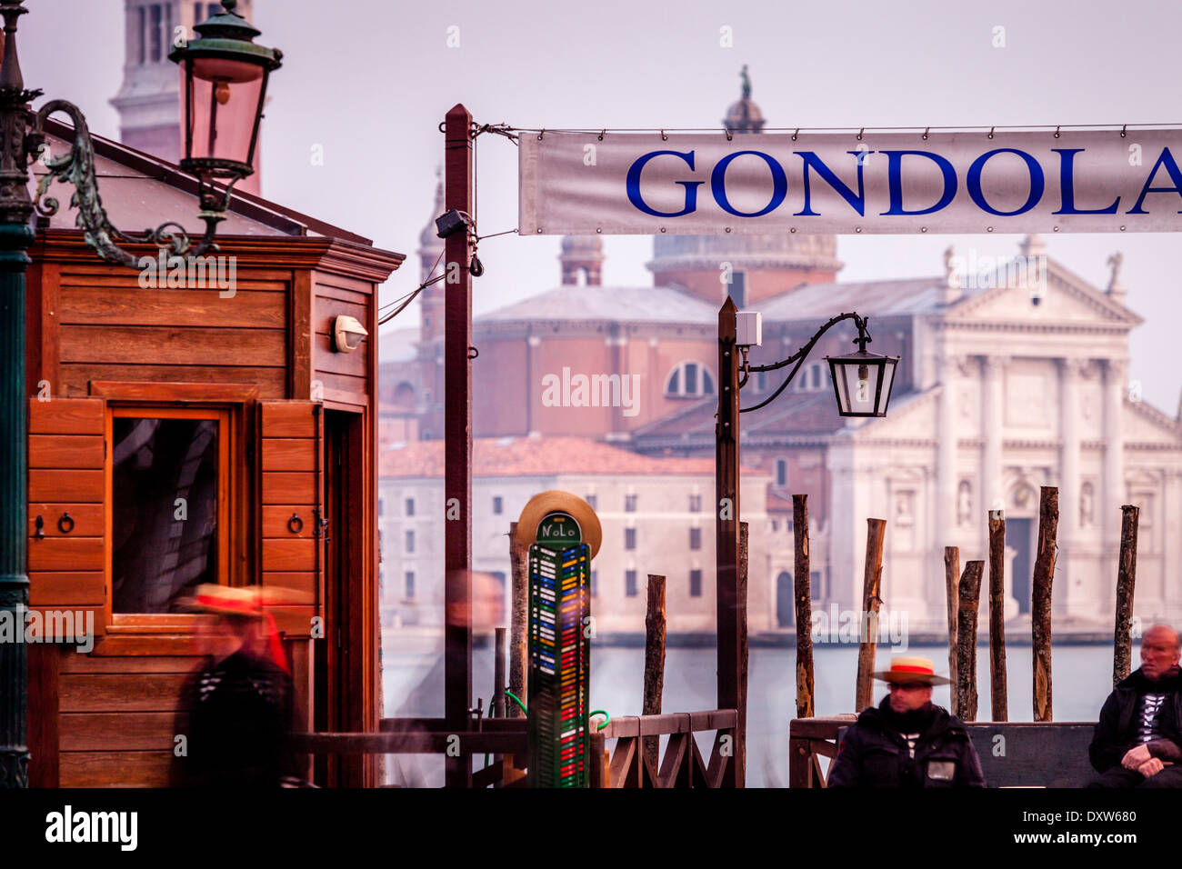 Gondola Station, St Mark's Square, Venice, Italy Stock Photo