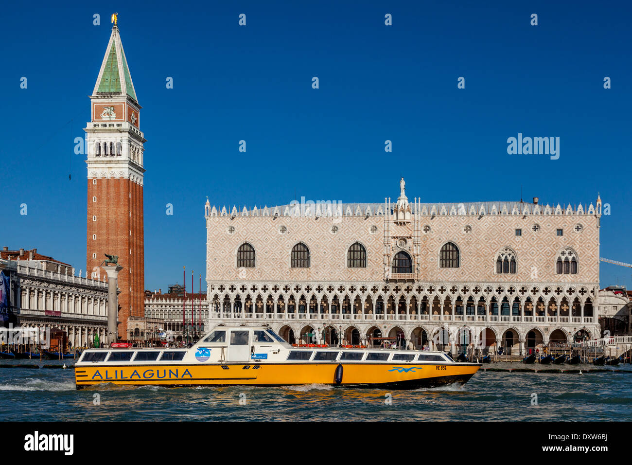 Alilaguna Passenger Ferry, The Lagoon, Venice, Italy Stock Photo