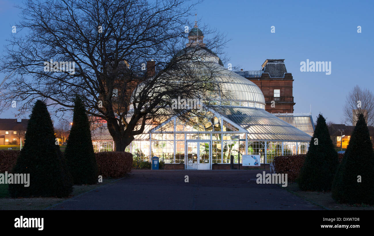The Peoples' Palace and Winter Gardens, Glasgow Green. Stock Photo
