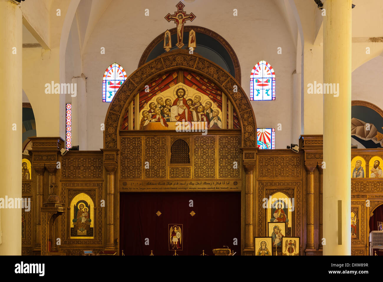 Archangel Michael's Coptic Orthodox Cathedral - Iconostasis, Aswan ...