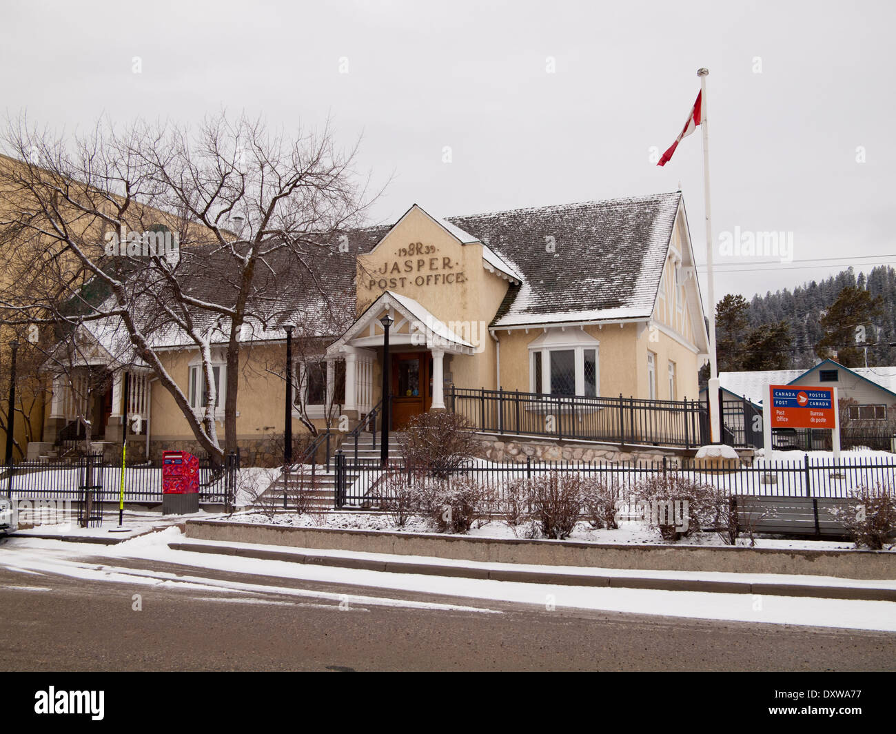 A view of the Jasper Post Office (Canada Post) in Jasper, Jasper