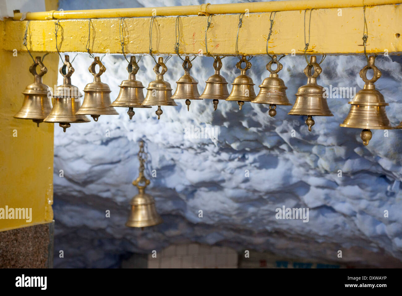 India, Dehradun. Temple Bells, Tapkeshwar Hindu Temple Stock Photo Alamy