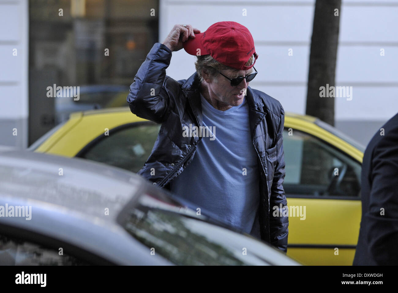 Robert Redford and wife Sybille leaving Pergamon Museum on Museum