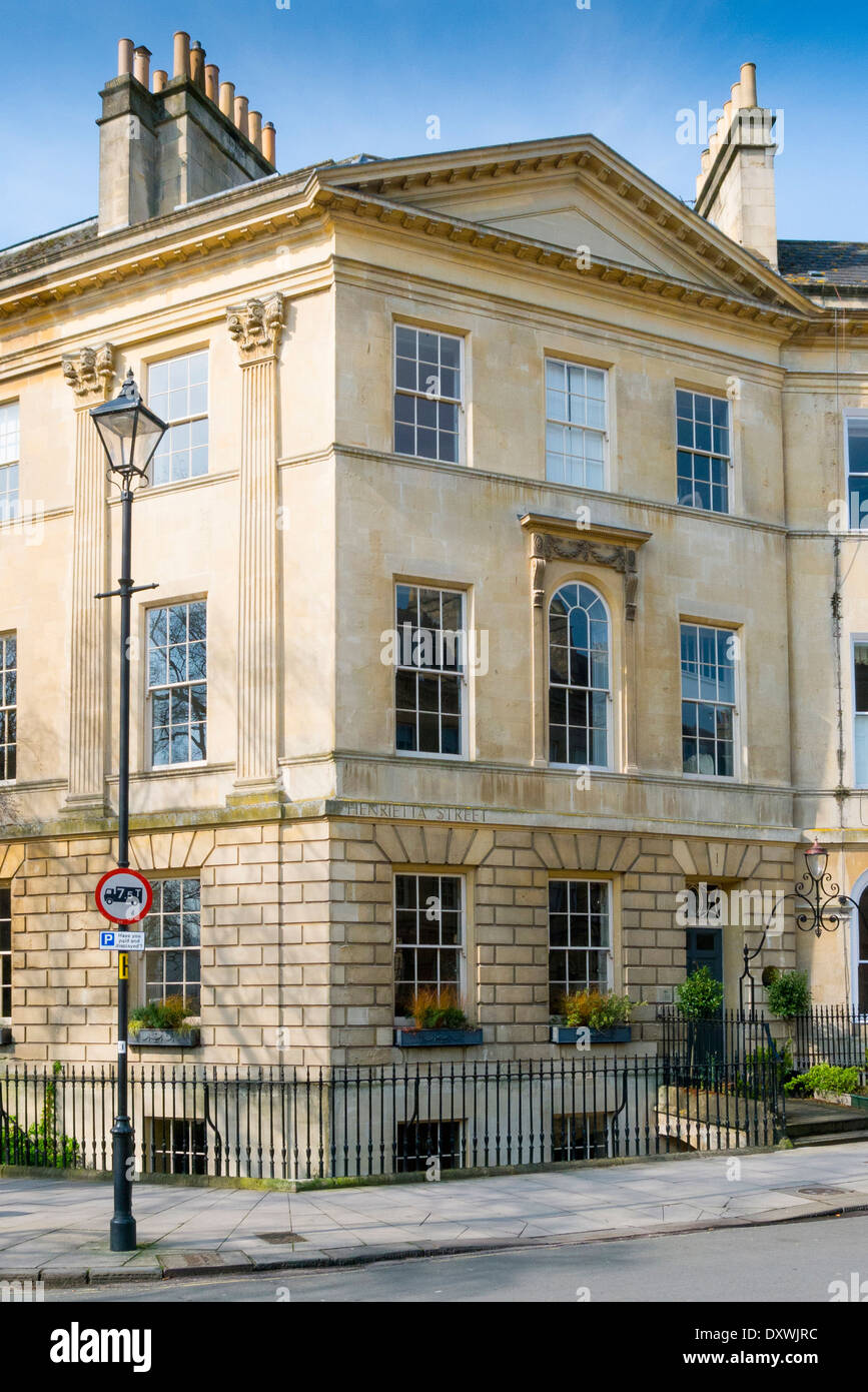 View of the elegant Architecture on Henrietta Street in the
