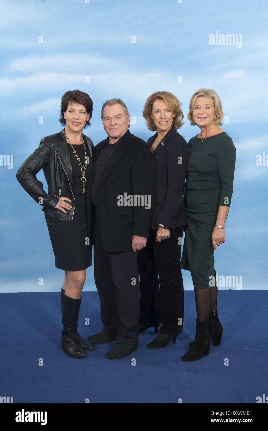 Janina Hartwig Fritz Wepper Gaby Dohm Jutta Speidel at photocall to promote German TV series'Um Himmels Willen'episode 'Mission unmöglich' at Vestibül. Where: Hamburg Germany When: 31 Oct 2012 Stock Photo