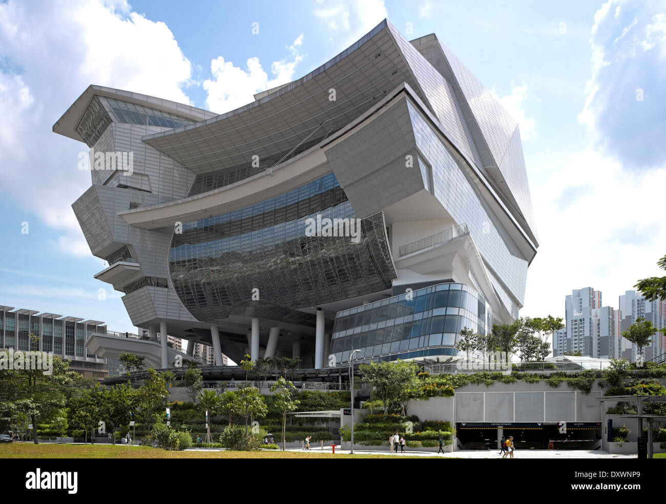 The Star Performing Arts Centre, Singapore, Singapore. Architect: Aedas Architects Ltd, 2013. Overall exterior view. Stock Photo