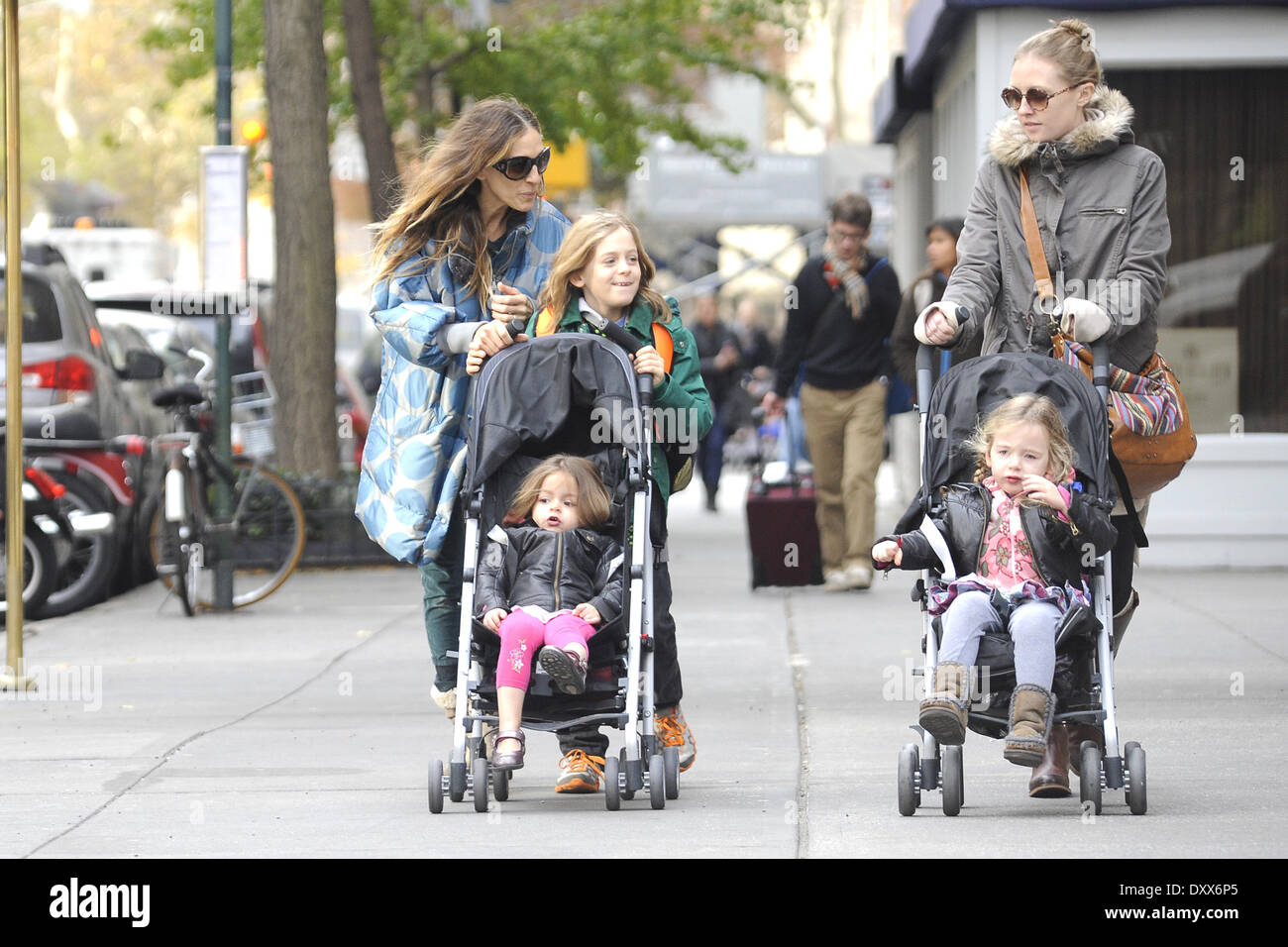 Sarah Jessica Parker takes her son James Wilkie and twins Tabitha and