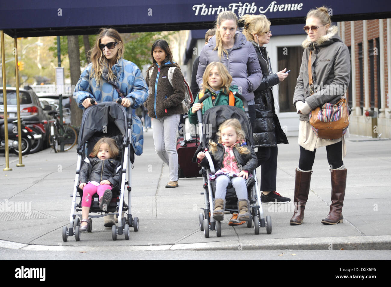Sarah Jessica Parker takes her son James Wilkie and twins Tabitha and