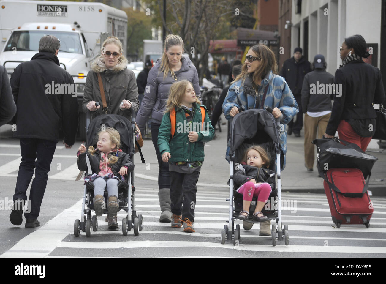 Sarah Jessica Parker takes her son James Wilkie and twins Tabitha and