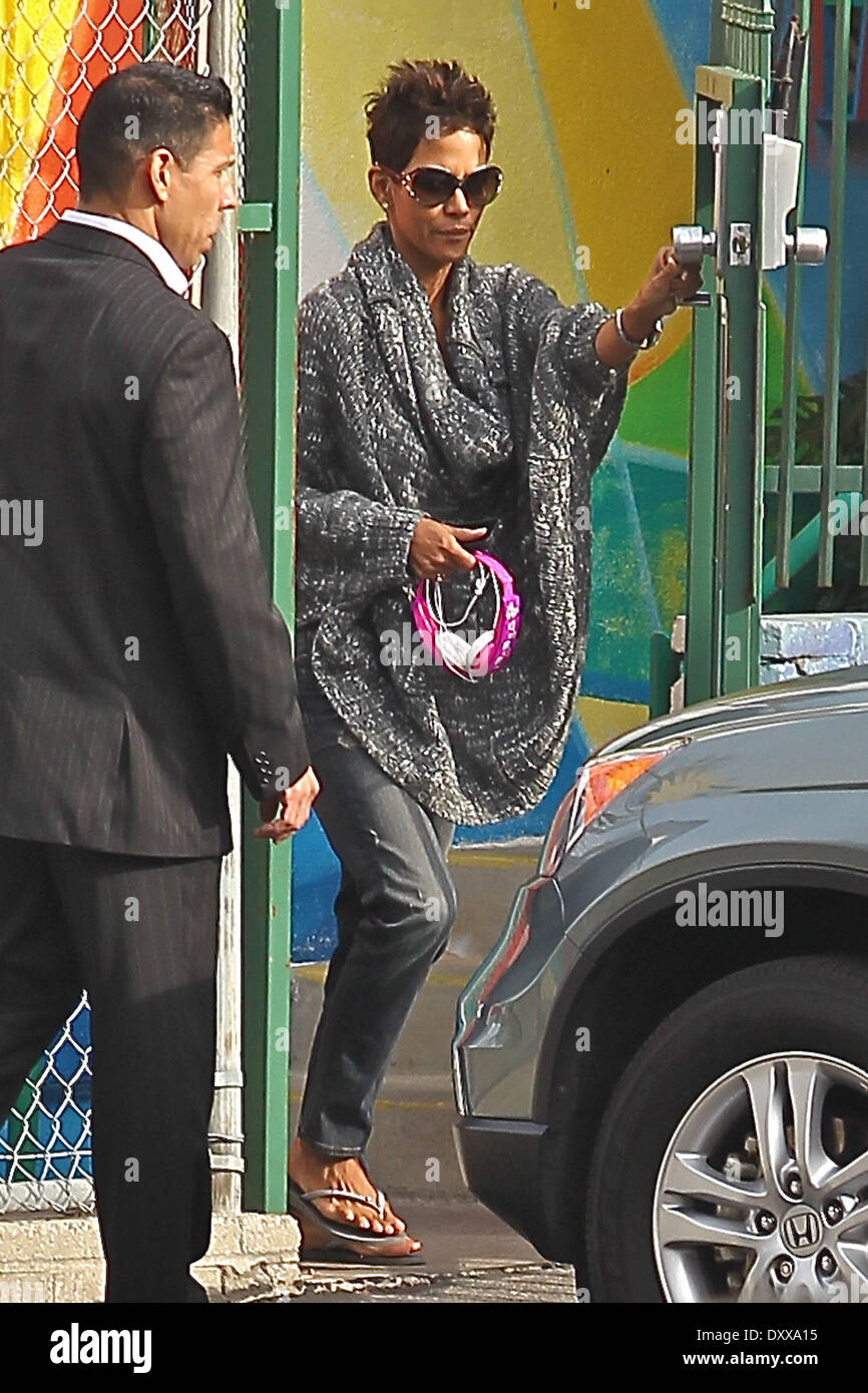 Halle Berry seen leaving her daughter Nahla's school Los Angeles