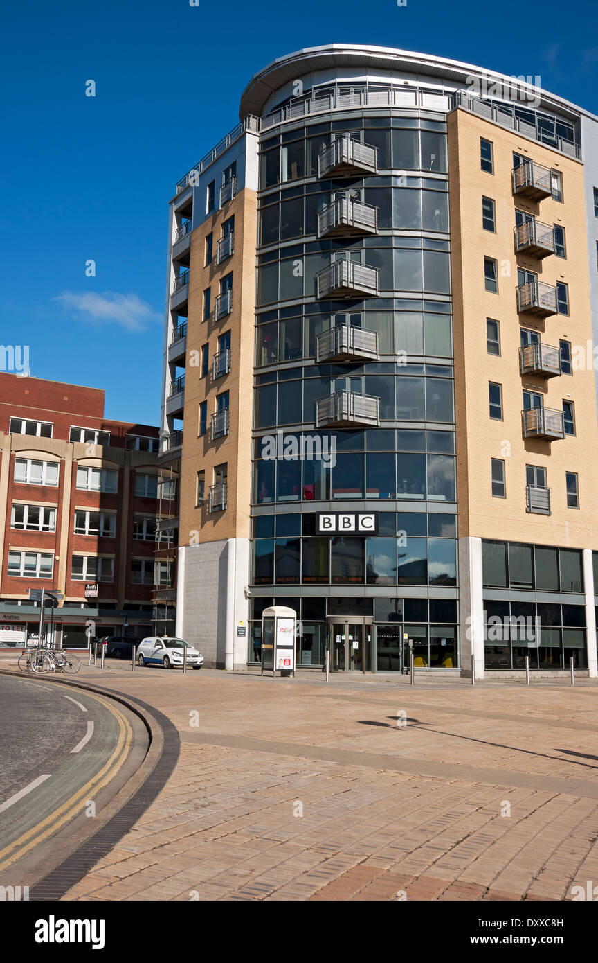 BBC building broadcasting offices for TV and radio, and luxury flats