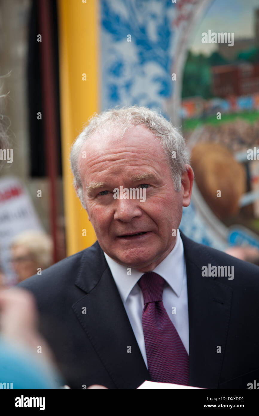 Martin McGuinness from Sinn Fein attends the funeral of Tony Benn. Stock Photo