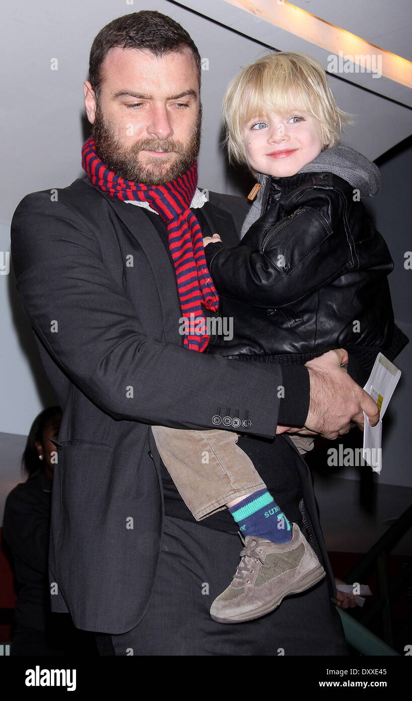 Liev Schreiber and Samuel Kai Schreiber New 42nd Street Gala honoring Australia Council for the Arts at The New Victory Theater Featuring: Liev Schreiber and Samuel Kai Schreiber Where: New York City United States When: 05 Dec 2012 Stock Photo