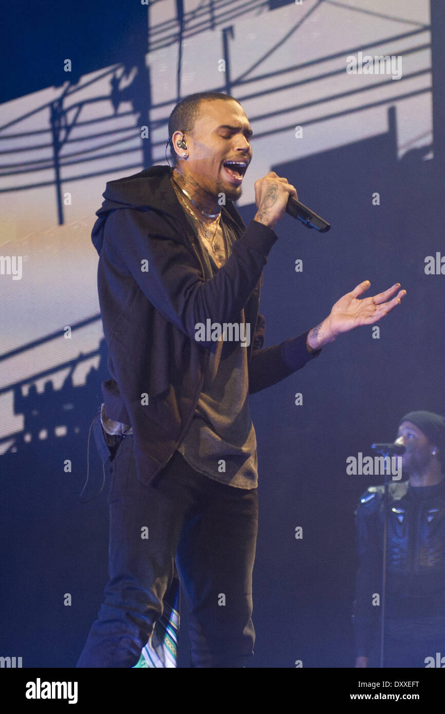 American singer Chris Brown performs during his sold out Carpe Diem ...