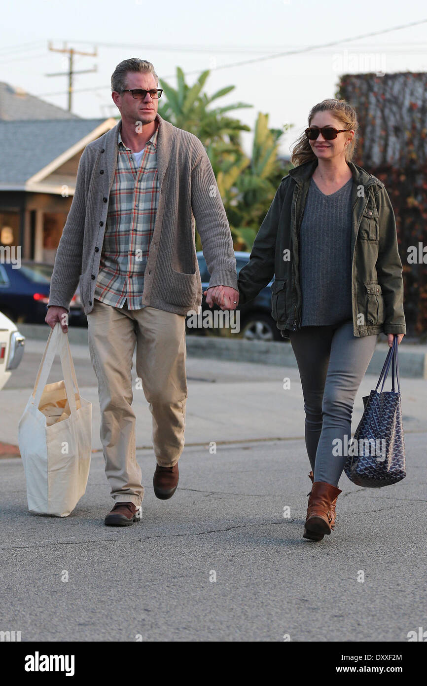 Eric Dane and wife Rebecca Gayheart hold hands while exiting Andy LeCompte  salon in West Hollywood. Los Angeles California - 06.12.12 Featuring: Eric  Dane and wife Rebecca Gayheart Where: United States When: