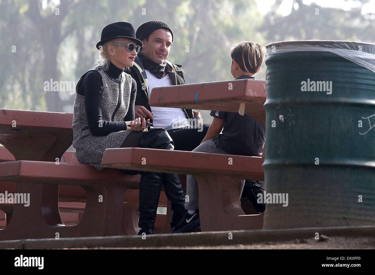 Gwen Stefani Kingston Rossdale and Gavin Rossdale Gwen Stefani and Gavin Rossdale enjoy a day together at a park with their two sons Los Angeles California - 08.12.12 Featuring: Gwen Stefani,Kingston Rossdale and Gavin Rossdale Where: United States When: Stock Photo