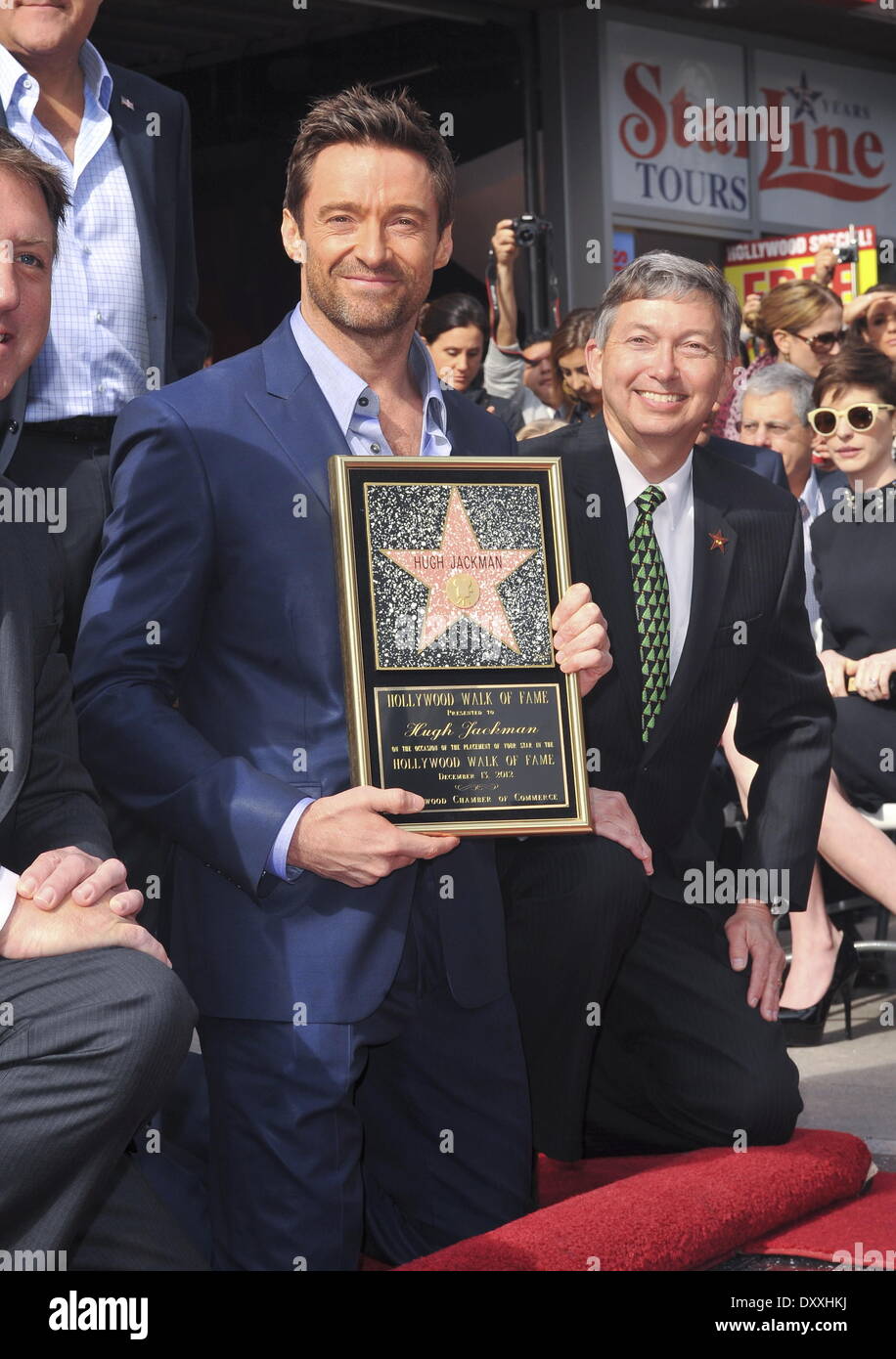 Hugh Jackman is honoured with a Hollywood Star on the Hollywood Walk of ...
