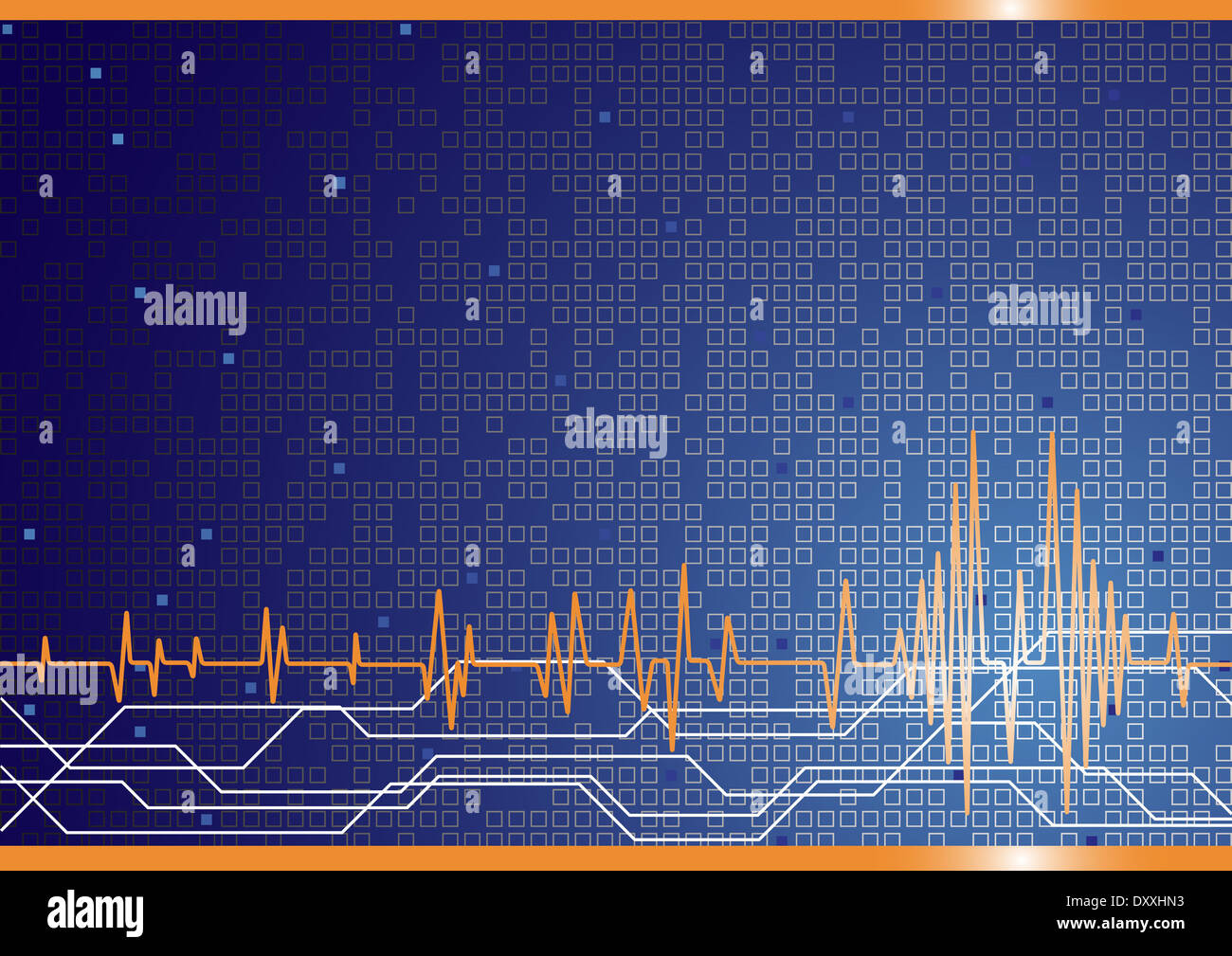 Vector hi-tech background in blue color; clip-art Stock Photo - Alamy