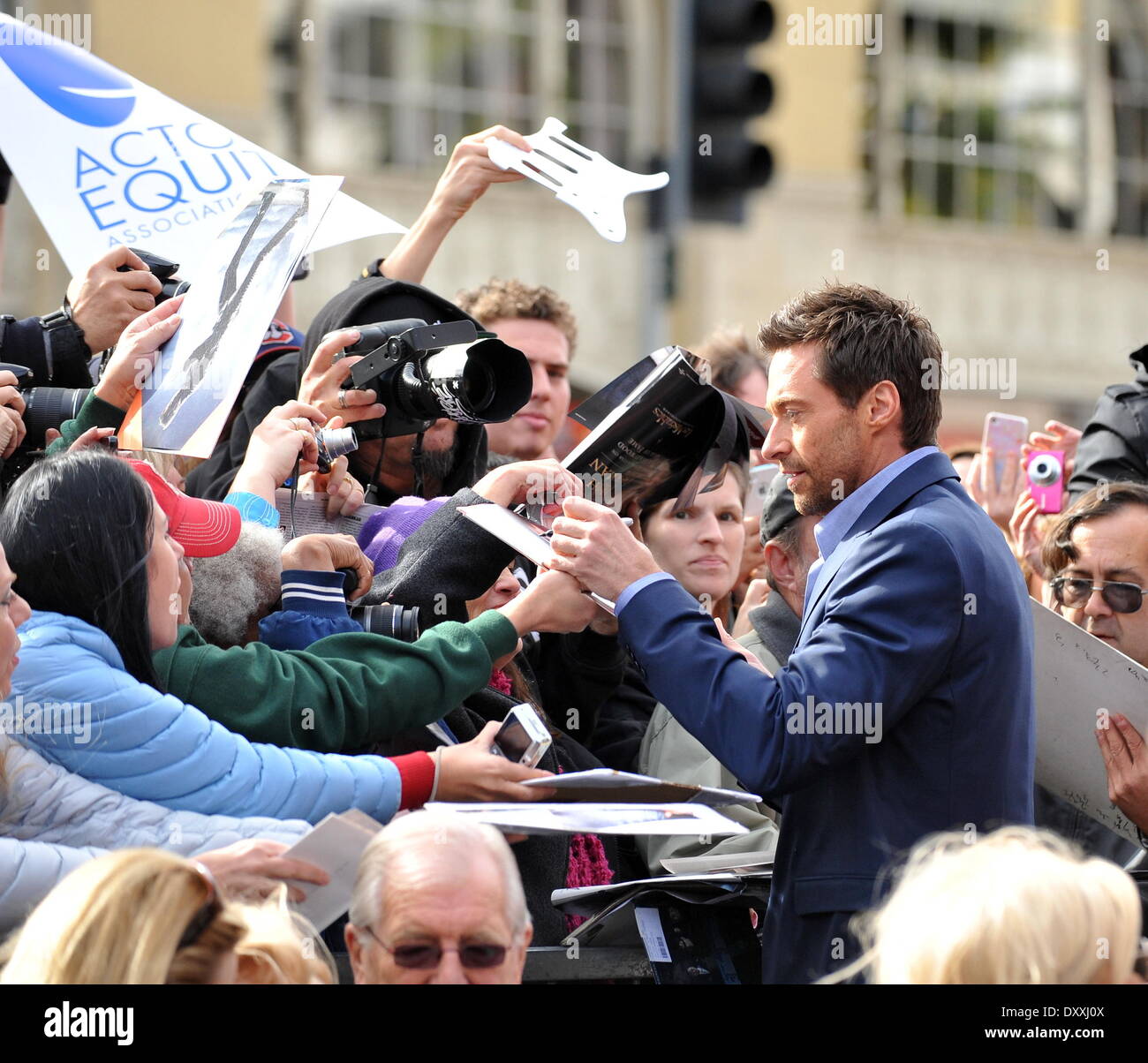 Hugh Jackman is honoured with a Hollywood Star on the Hollywood Walk of ...
