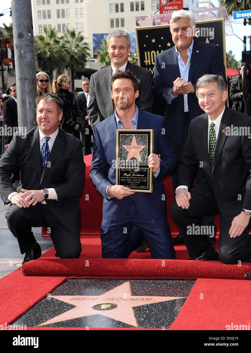 Hugh Jackman is honoured with a Hollywood Star on the Hollywood Walk of ...