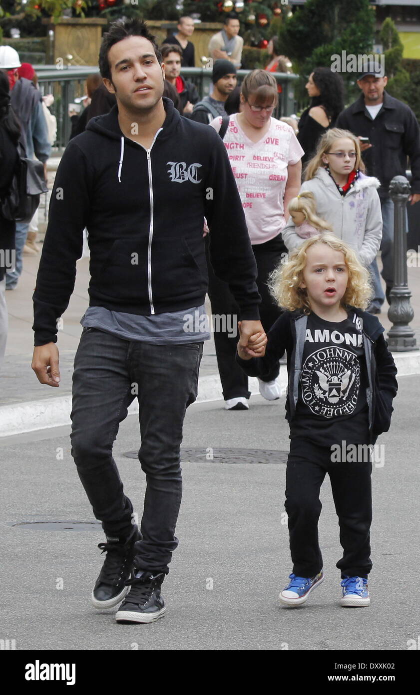 Pete Wenz takes his son Bronx Mowgli Wentz and girlfriend Meagan Camper ...
