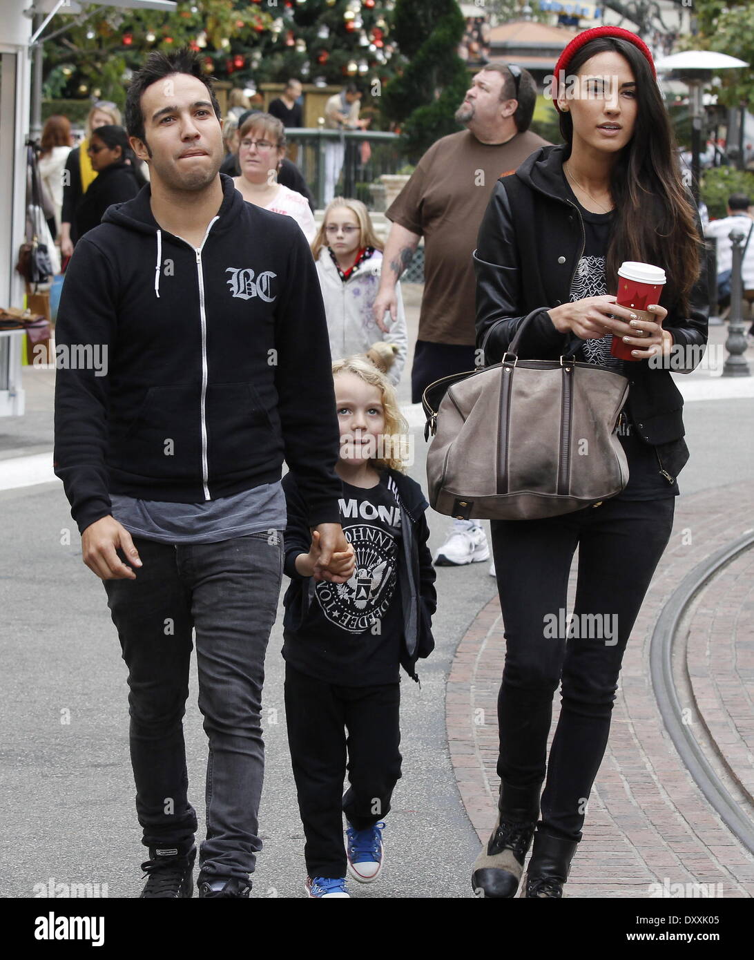 Pete Wenz takes his son Bronx Mowgli Wentz and girlfriend Meagan Camper ...