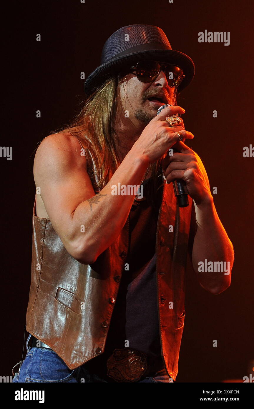 Kid Rock aka Bob Ritchie performs a headlining gig for New Year's Eve at the Seminole Hard Rock Hotel & Casinos' Hard Rock Live! Hollywood Florida - 31.12.12 Featuring: Kid Rock aka Bob Ritchie Where: FL United States When: 31 Dec 2012 Stock Photo