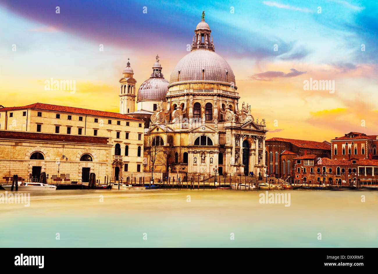 Basilica Santa Maria della Salute, Venice, Italia Stock Photo