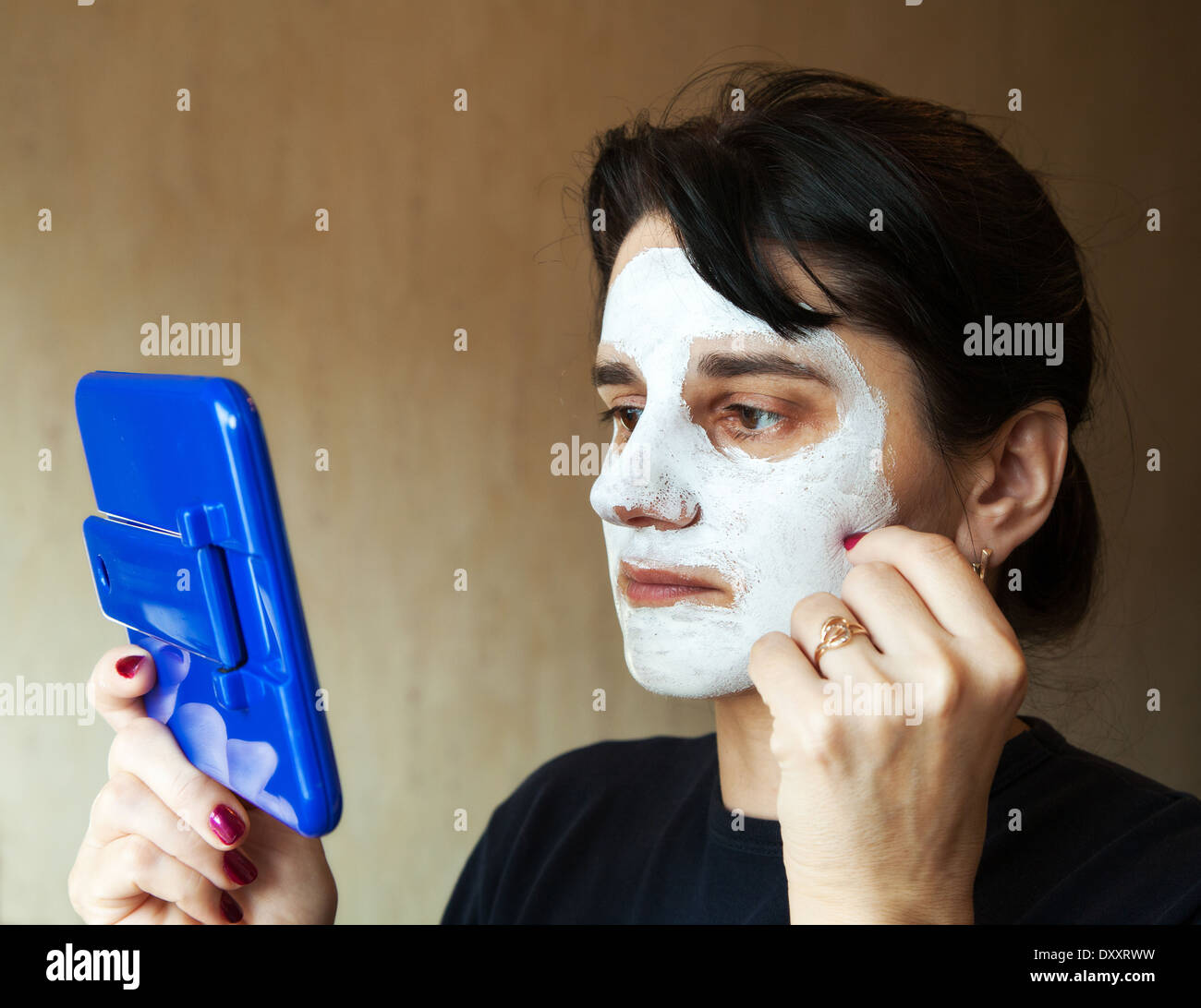 Beautiful woman cosmetic mask hi-res stock photography and images - Alamy