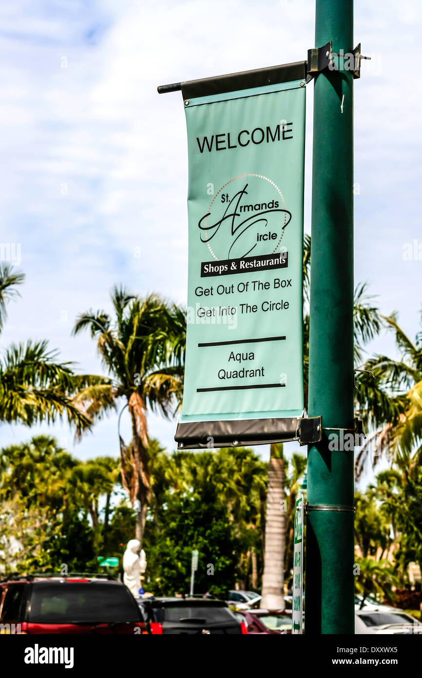 to St. Armands Circle Banner Stock Photo Alamy