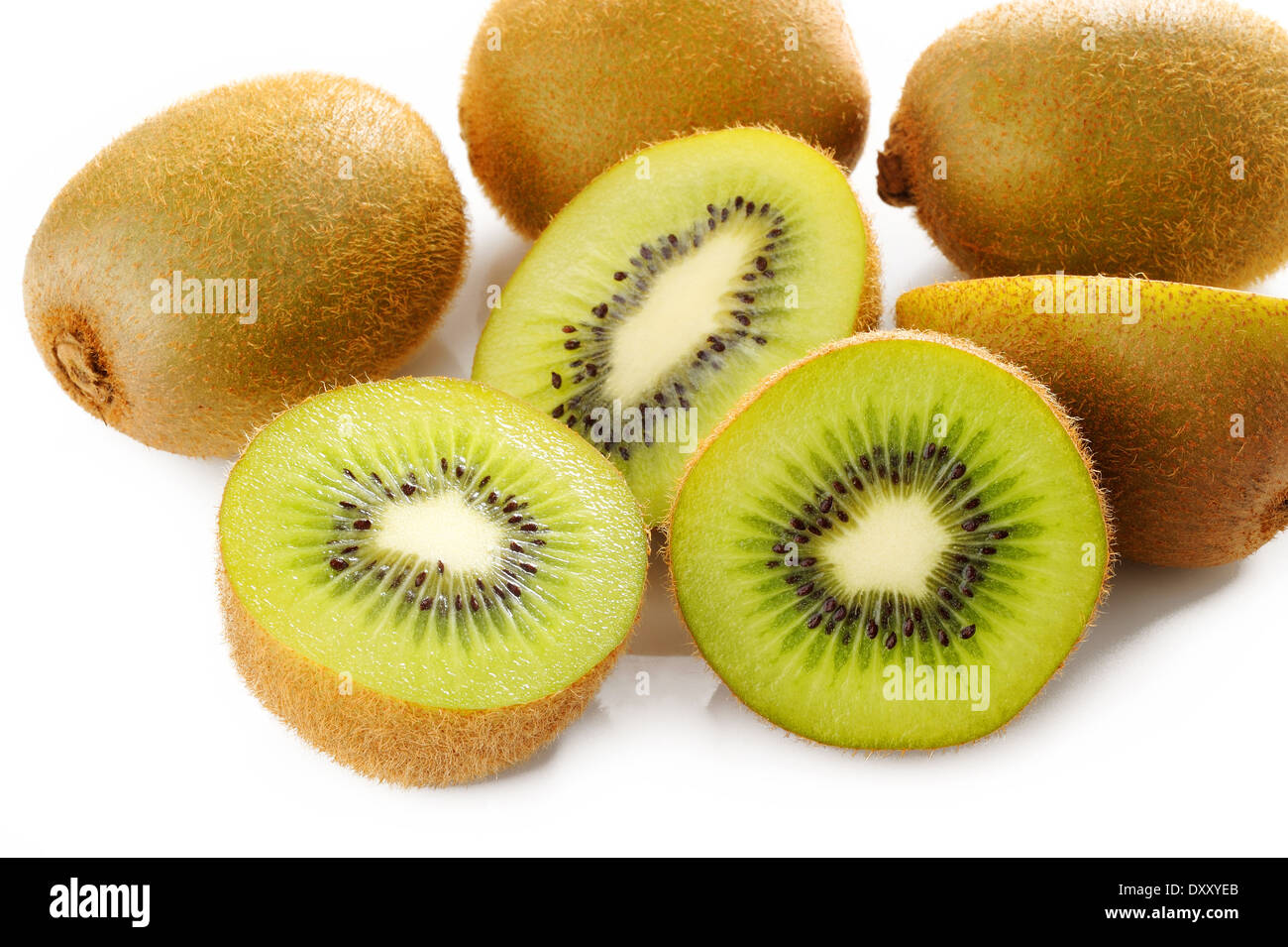 kiwi fruit on white background Stock Photo